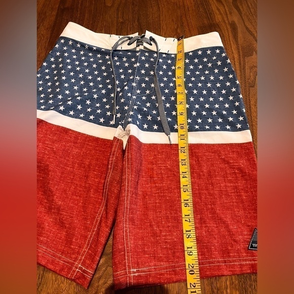 Trinity Board Shorts American Flag Waist 28 Stars Stripes Swimsuit Trunks - Picture 6 of 11